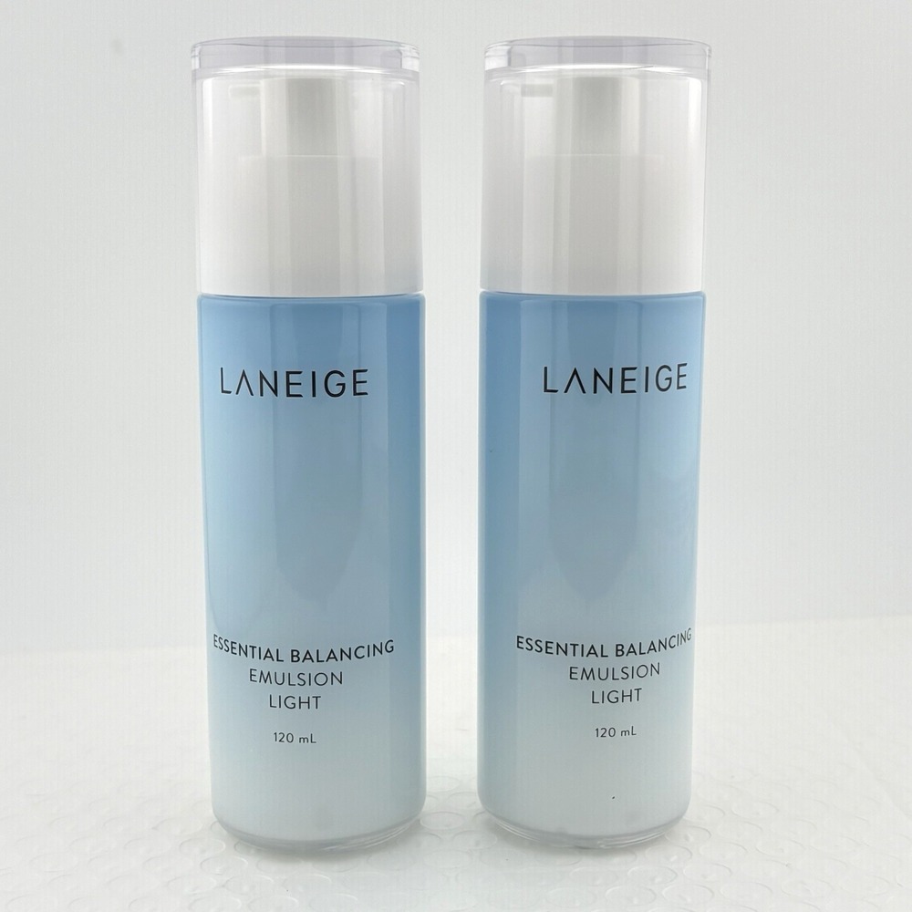 2x Laneige Essential Balancing Emulsion Light 4 oz / 120 ml New